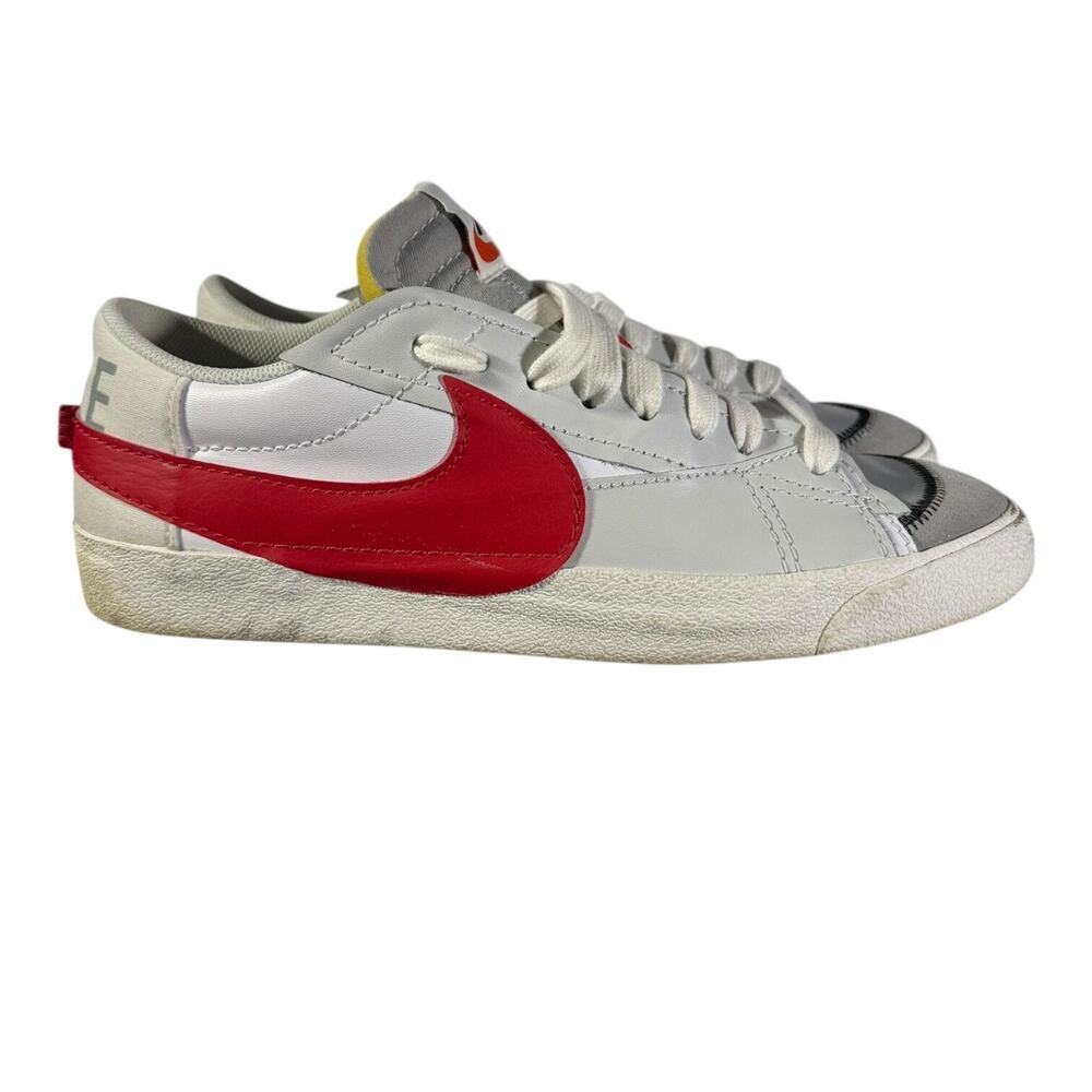 Nike Blazer Low ’77 Jumbo Light Smoke Grey Red Men’s Size 15 Sneakers - Picture 2 of 9